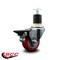 Service Caster 3'' Red Poly Swivel 1-7/8'' Expanding Stem Caster with Brake SCC-EX20S314-PPUB-RED-PLB-178 - alternate 4